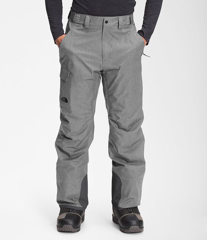 The North Face Mens Snow Pants Freedom Insulated 529WZKITC - Grey